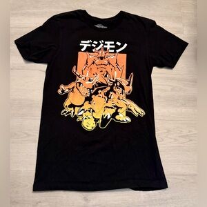 Deadstock Digimon Agumon Digivolution Kana T-Shirt Anime Sz S Men’s Cotton Tee